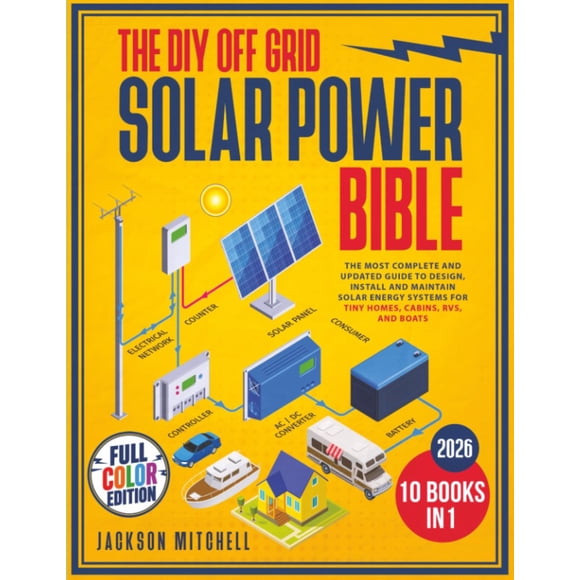 Libro Guía de Energía Solar Fuera de la Red DIY de Jackson Mitchell