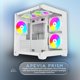 thumbnail image 2 of Funda tipo cubo para PC para videojuegos Apevia Prism-WH Prism Micro-ATX con 5 ventiladores ARGB de 120 mm, 2 of 7