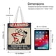 thumbnail image 5 of Remember Kids: Electricity Will Kill You Bolso de tela con estampado de lienzo para mujer, bolsa de compras reutilizable y estética, con cremallera interior, regalo para mujer, 35 × 40 cm., 5 of 6