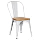 thumbnail image 1 of Silla Tolix con Asiento de Madera - Blanca, 1 of 3