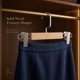 thumbnail image 2 of 2 Piezas Colgadores de Pantalones de Madera, Colgadores Ahorra Espacio, Organizador de Armario Marrón Claro 12.6x6.3in, 2 of 5