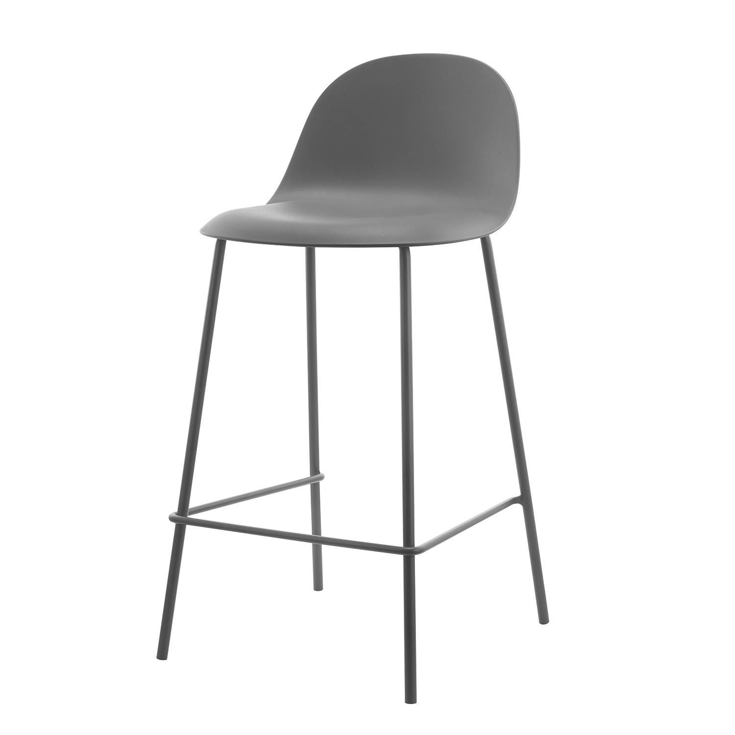 Escandinavia - Piso Taburete Silla Alta Bar Cocina Eira 65cm Gris