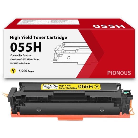 Cartucho de tóner amarillo PIONOUS 055H de alto rendimiento, 5900 páginas
