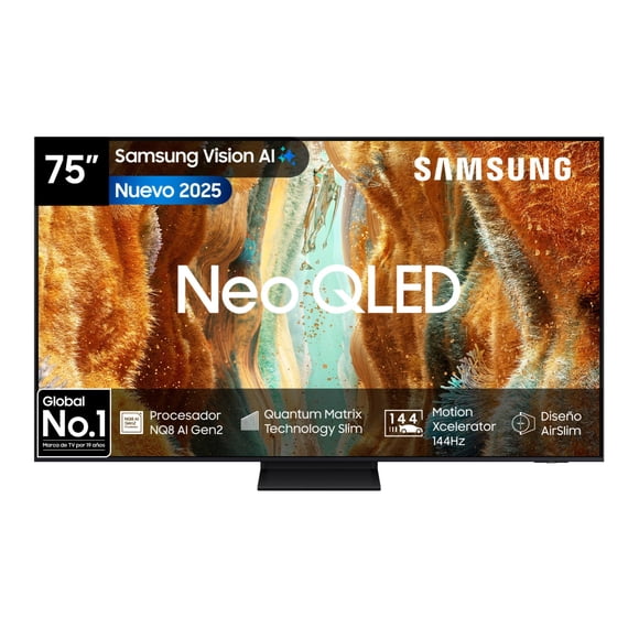 Televisor 75" NeoQLED 4K UHD Vision IA 75QN70F Smart TV Samsung