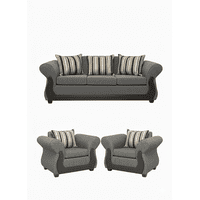 Ruzam Mobel - Juego De Living 3-1-1 Tokio Gris Lino