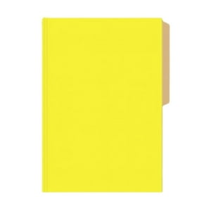 Genérico - Carpeta De Cartulina Con Pestaña Oficio Pigmentada Amarilla 25 Unidades