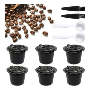Genérica - Pack 6 Capsulas Cafe Reutilizable Cafetera Compatible Nespresso