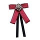 thumbnail image 5 of Broche de cinta de corbata de lazo, decoración de corbata de bownot, alfiler de cuello para mujeres, elegante corbata de diamantes de imitación para Rojo, 5 of 5