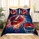 thumbnail image 3 of Christm-as Trees D-u-t Co-ve-r Queen Size Sa-nta Claus- and Snowman Comfort-er Cover with 2 Pillow-case for Te-ens Adults Kids S-tarry Sky Be-dding Set Snow Sc-ene Brea-thable 3 Pieces D-ecorative, 3 of 5