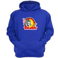 Genérico - Polerón Canguro Tom Y Jerry Azul Talla Xs Unisex
