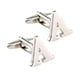 thumbnail image 4 of mancuernas iniciales de bronce para hombre carta camisa de negocios gemelos enlace regalo de boda a, 4 of 5