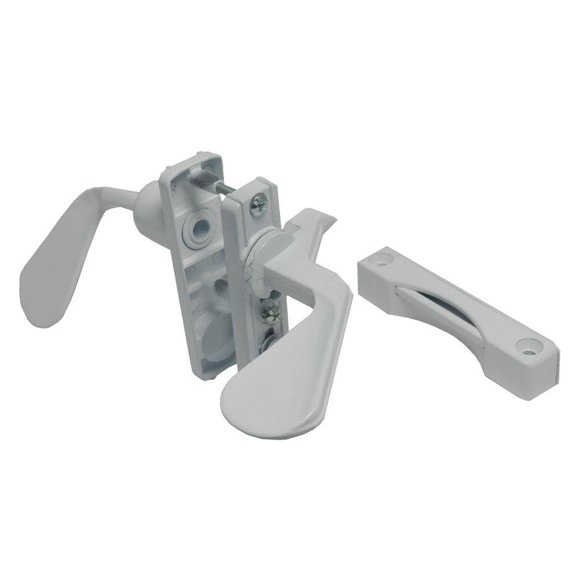 Latch Barton Kramer PATIODR INSWNG WHT con cerradura con llave