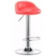 thumbnail image 1 of Silla Bar Taburete Piso Altura Regulable Respaldo Ecocuero Rojo, 1 of 1