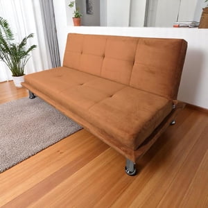 Diseños Valestrini - Sofa Cama Felpa Camel