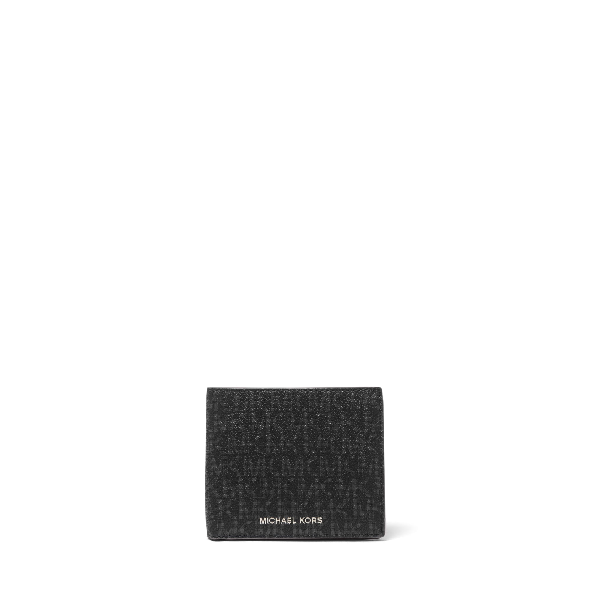 Billetera Michael Kors Greyson Billfold Negra Con Logo