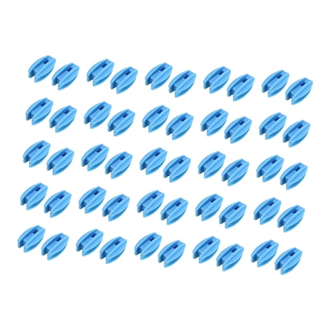 Ioensy - 50X Aislador De Cerca Eléctrica Versátil Fácil Instalación Accesorios De Cercado Azul