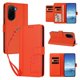 thumbnail image 2 of Funda Cartera Trébol para Xiaomi Poco M7 4G con Ranuras Tarjetas y Carga Inalámbrica Naranja, 2 of 6
