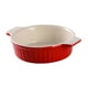 thumbnail image 2 of Plato Para Hornear De Cerámica, Bandeja Grande Para Lasaña Profunda Para Horno, Para Banquetes, Cocina, Pastel, Redondo, Rojo, 2 of 3