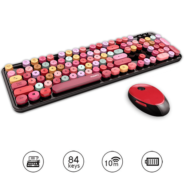 Teclado inalámbrico Bluetooth para máquina de escribir, compatible con Android, Windows y PC, ideal para el hogar y la oficina.