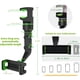 thumbnail image 3 of Soporte para teléfono móvil en el espejo retrovisor del coche, giratorio y retráctil 360° - Universal para todos los teléfonos móviles, diseño fijo de cuatro esquinas antivibraciones-Negro Verde, 3 of 6