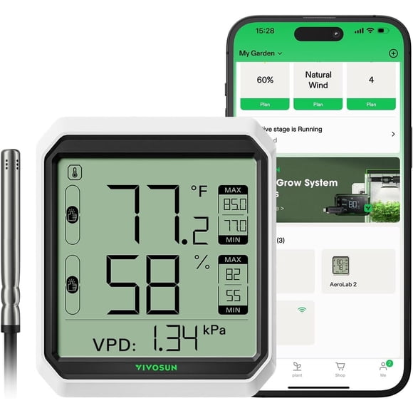 Higrómetro Bluetooth Vsthb1s Sensor Dual Para Interior