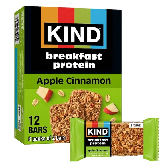 Barra de Proteína KIND Breakfast Apple Cinnamon 12 unidades Sin Gluten