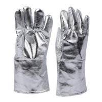 Magideal - 2 Guantes Aislantes Térmicos De Papel De Aluminio, Guantes Aislantes Térmicos, Protección Para Las Manos, Resistentes Al Desgaste, Guantes De Soldadur Estilo A
