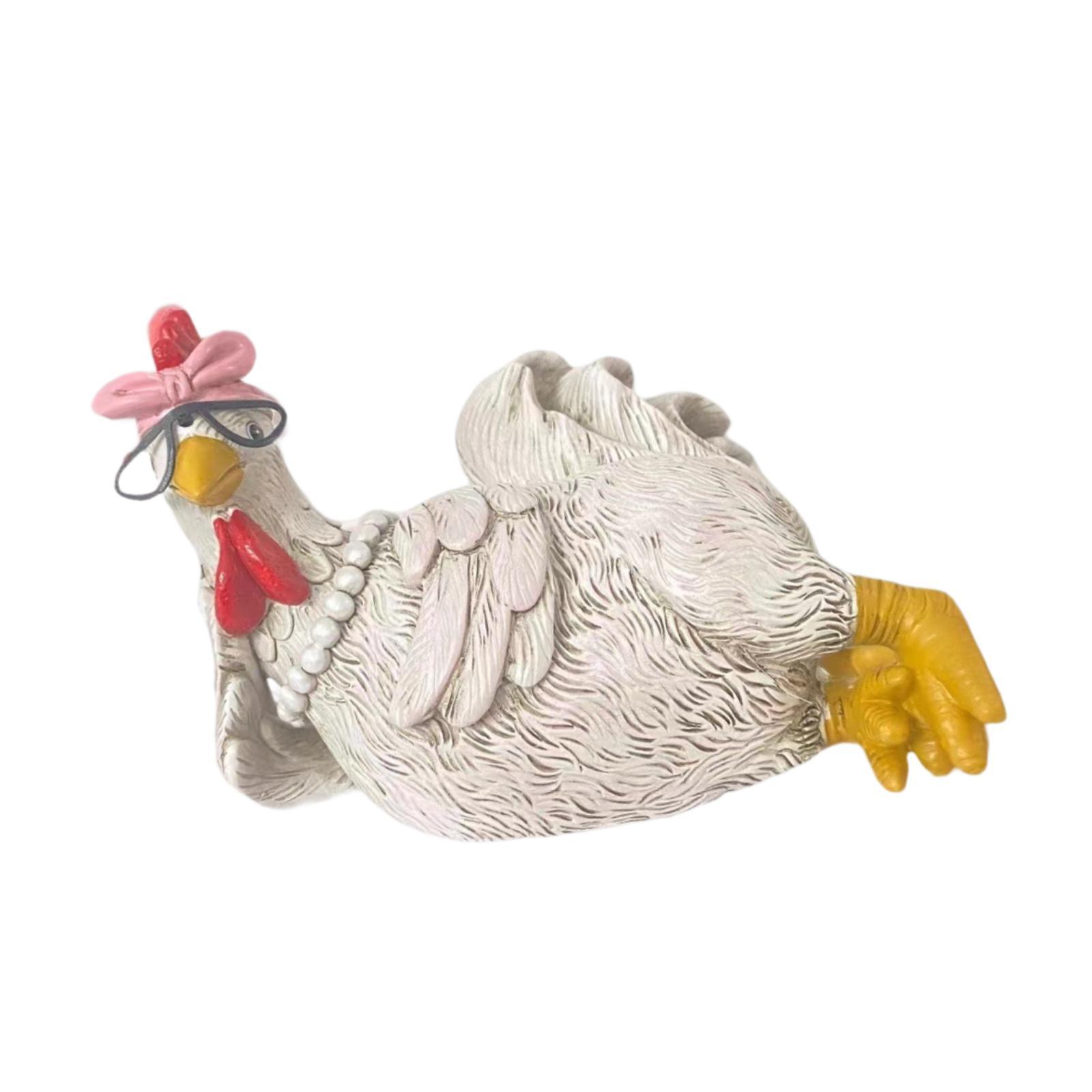 Bothyi - Estatua De Pollo De Buenos Días Escultura De Pollo Para La Entrada De La Sala De Estar Patio Gallina