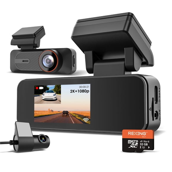 Dashcam Rexing WMTC2B 2K frontal 1080p trasera WiFi App 170°