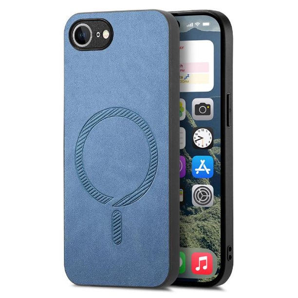 Magnetic Slim Case for iPhone 16e with Camera Guard & Anti-Scratch Back Blue