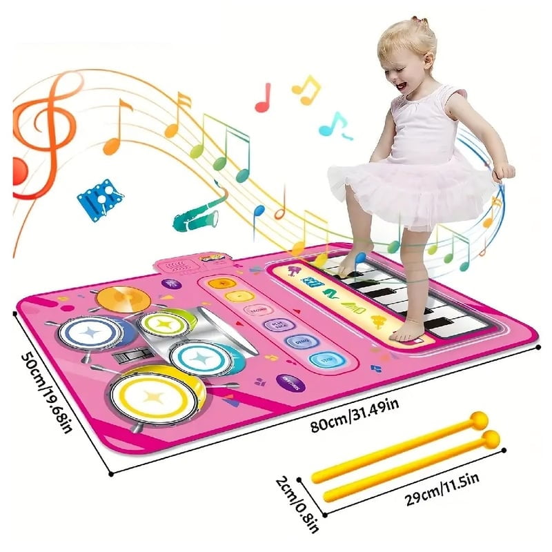 Genérico - Alfombra Piano Musical Para Niños 2 En 1 Juguetes De Teclado