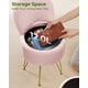 thumbnail image 4 of Taburete de tocador GREENSTELL con respaldo plegable para almacenamiento, color rosa, 4 of 7