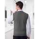 thumbnail image 3 of INSPIRE CHIC Chaleco de Punto Clásico sin Mangas para Hombre con Cuello en V y Diseño de Rombos S Gris Oscuro, 3 of 6