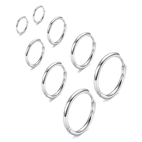 Aros Gabry&jwl 6 mm/8 mm/10 mm/12 mm Acero Inoxidable Plateado