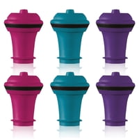 Vacu Vin - Juego De 6 Tapones Para Aspiradora Wine Saver, Multicolor