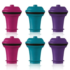 Vacu Vin - Juego De 6 Tapones Para Aspiradora Wine Saver, Multicolor