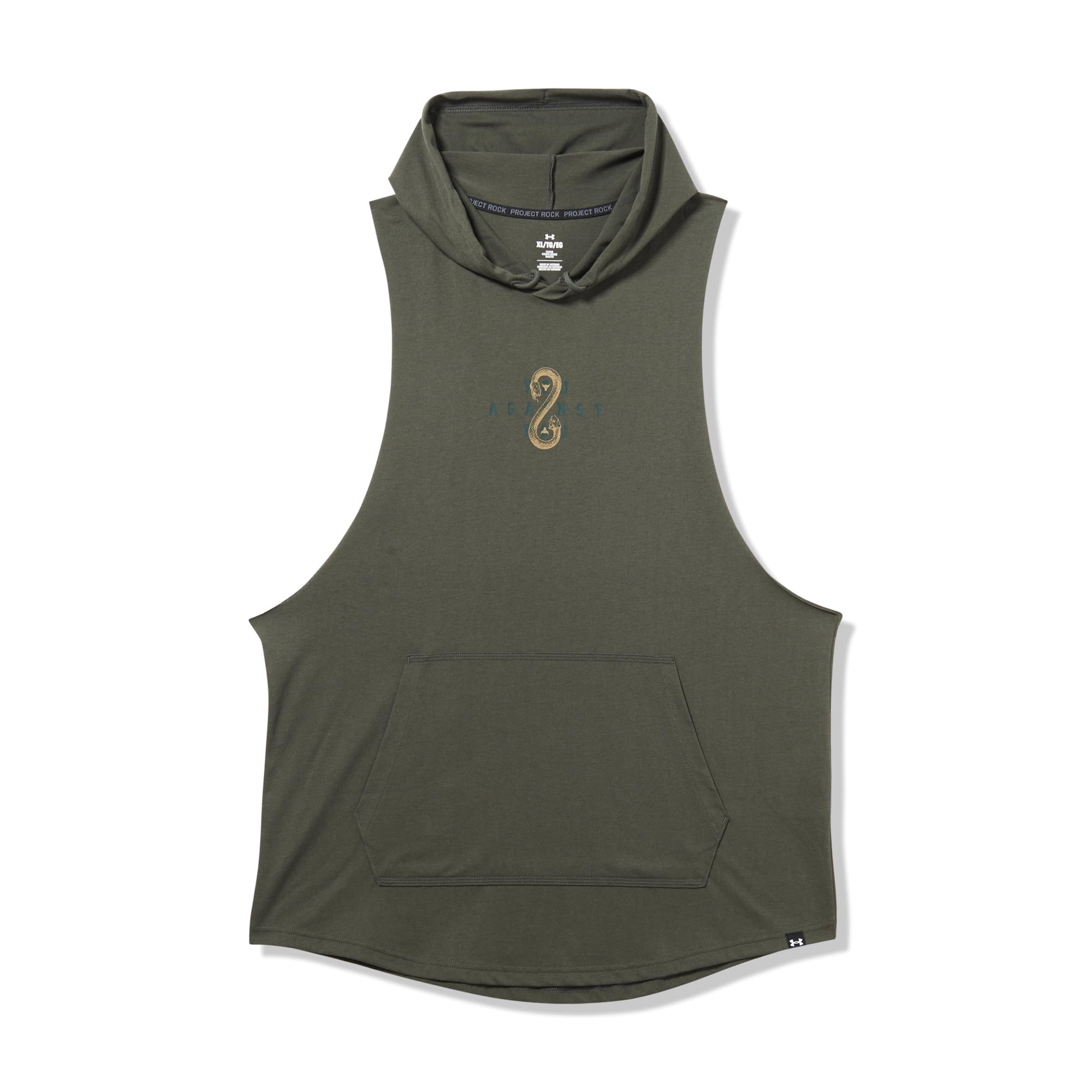 Sudadera Sin Mangas Under Armour Project Rock Snake Para Hombre, Verde