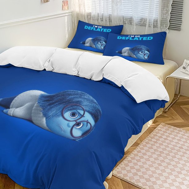 Im So Deflated Sadness Inside Out Comforter Set Soft 3 Pcs Twin Bedding Sets Thicken for All Season