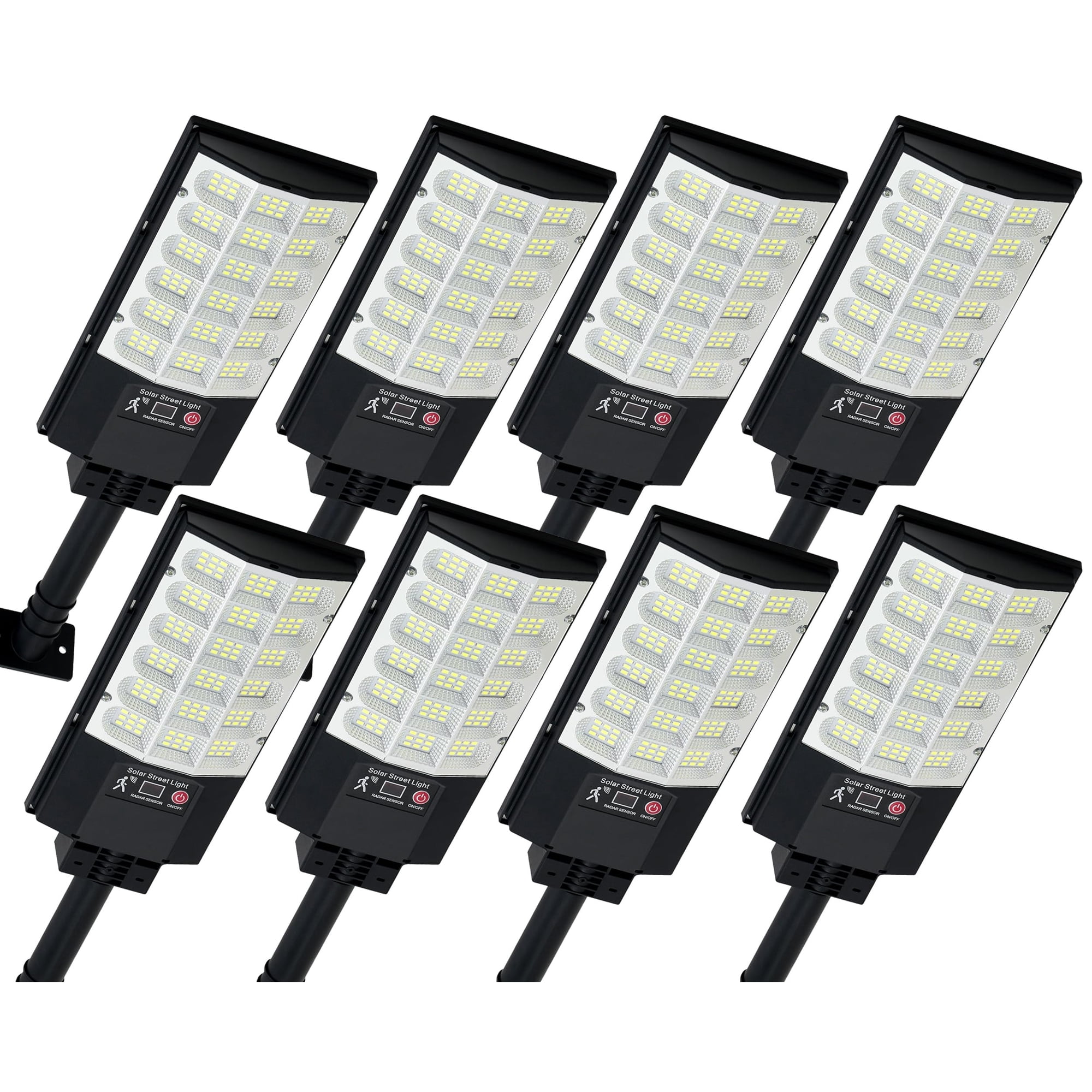 Paquete De 8 Farolas Solares Tfkk 6500k Con Sensor De Movimiento