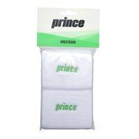 Prince - Muñequera Blanca Logo Verde Par