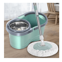 Genérico - Mopa Trapeador Hogar Tambor Metálico Giratoria 360 Con Paños