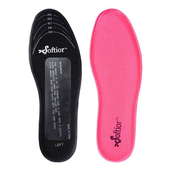 Plantillas Softior para Mujer de Espuma de Memoria Talla 5-11 Rojo