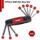thumbnail image 2 of Juego de llaves Allen Topline, 25 piezas, plegables, SAE Metric Torx, 2 of 9