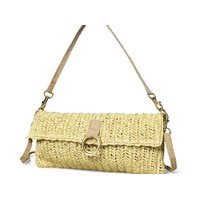 Cartera Sharo Deleite Paja Natural Beige