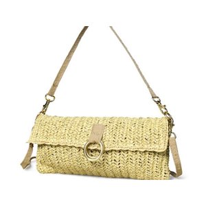 Cartera Sharo Deleite Paja Natural Beige
