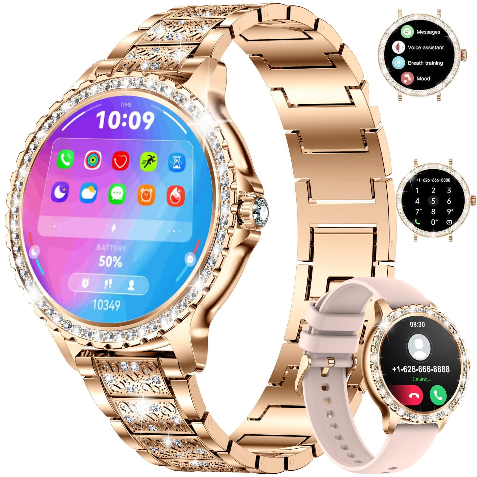 Reloj Inteligente Lige Para Mujer Con Responder/hacer Llamadas, Hd De 1.3 Pulgadas