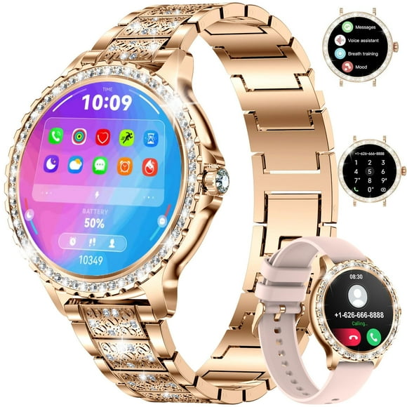 Reloj inteligente LIGE para mujer con responder/hacer llamadas, HD de 1.3 pulgadas