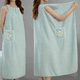 thumbnail image 1 of 1pc Quick-Drying Flower Pattern Bathrobe with Thick Straps for Women - Absorbent Spa Wrap Towel for Home and Bathroom, 1 of 5