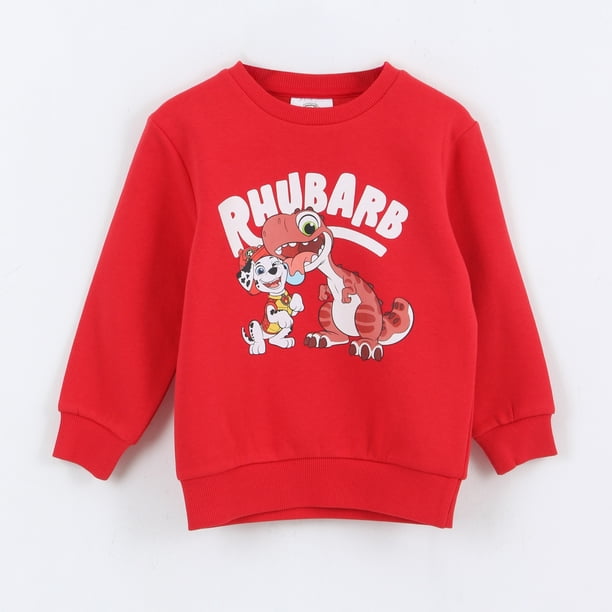 Polerón Cerrado Niño Paw Patrol Marshalll & Dino Rojo