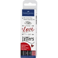 Faber Castell - Marcador Lettering Tonos Rojos Faber-Castell X4 Uds.